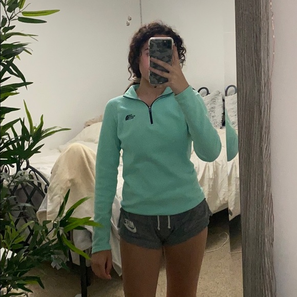 North face mint quarter zip fleece jacket - Picture 6 of 7